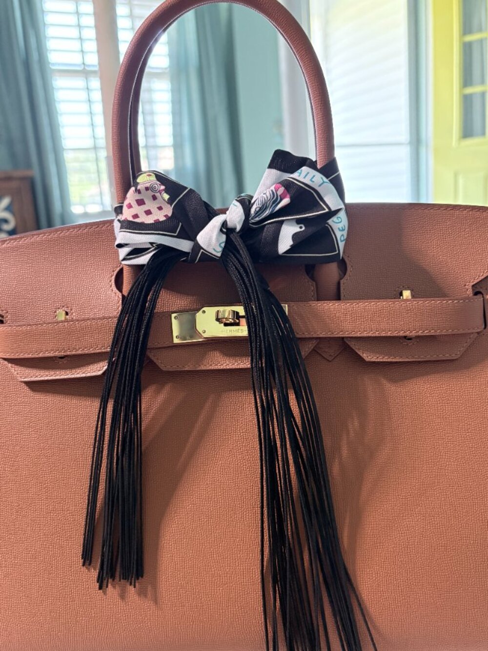 Fringe Handbag Wraps with Black Fringe- New fun pattern